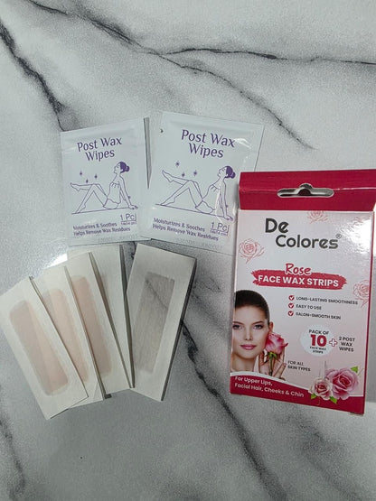 Rose Face Wax Strips