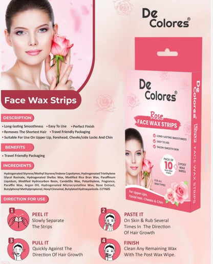 Rose Face Wax Strips